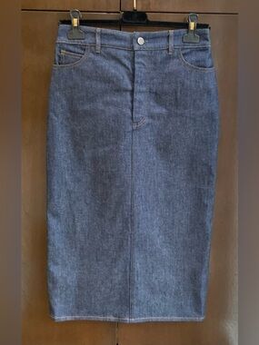 VICTORIA BECKHAM Dark Blue Denim Pencil Skirt